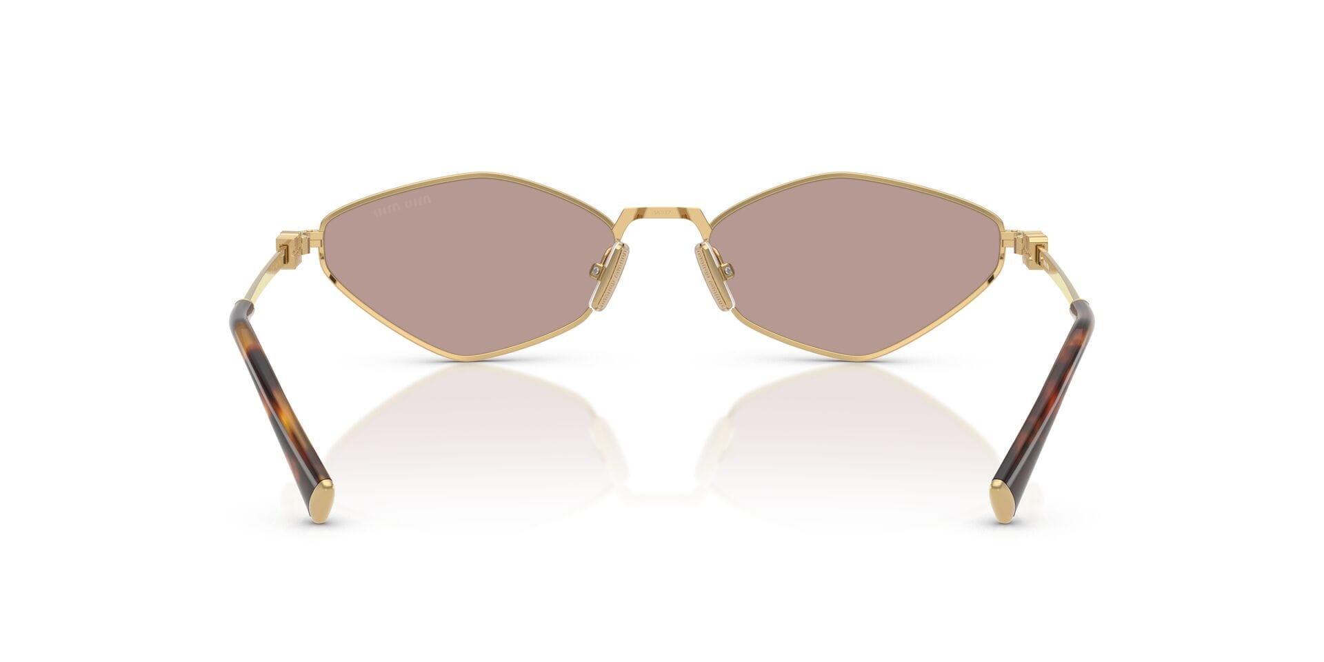 Miu Miu 0MU56Z Sunglass Gold Female Metal Metal Sunglass — Gold frame — view 2