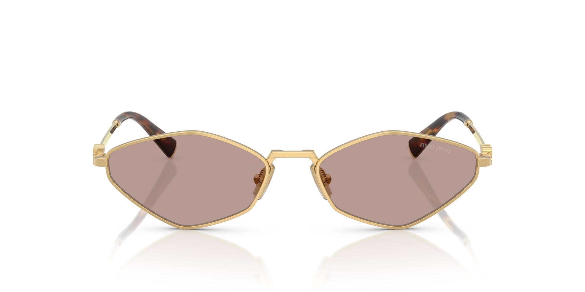 Miu Miu 0MU56Z Sunglass Gold Female Metal Metal Sunglass — Gold frame — view 4