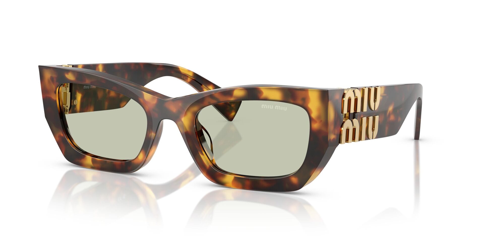 Miu Miu 0MU09WS Sunglass Havana Female Shell Shell Sunglass — Havana frame — view 1