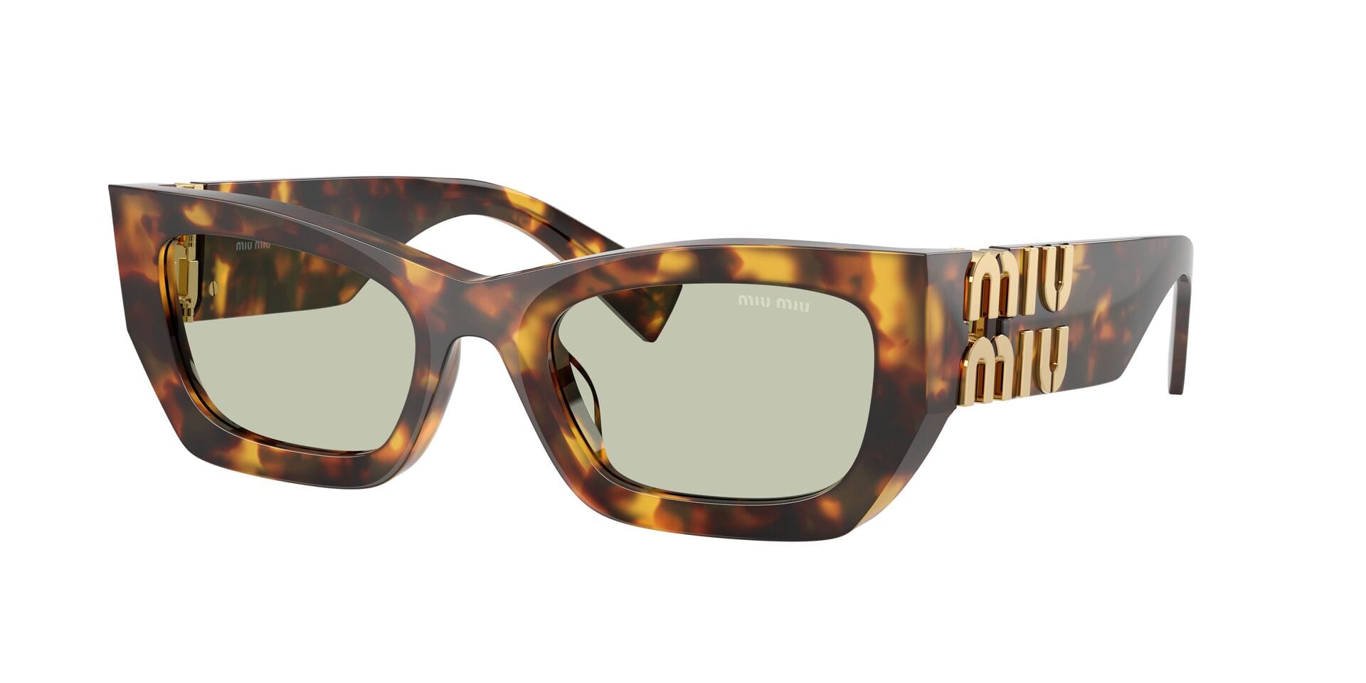 Miu Miu 0MU09WS Sunglass Havana Female Shell Shell Sunglass — Havana frame — view 3