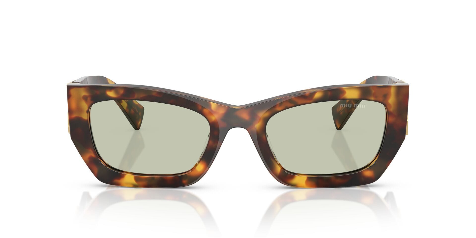 Miu Miu 0MU09WS Sunglass Havana Female Shell Shell Sunglass — Havana frame — view 4