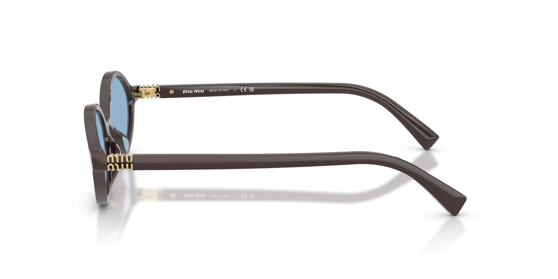 Miu Miu 0MU04ZS Sunglass Brown Female Shell Shell Sunglass — Brown frame — view 5