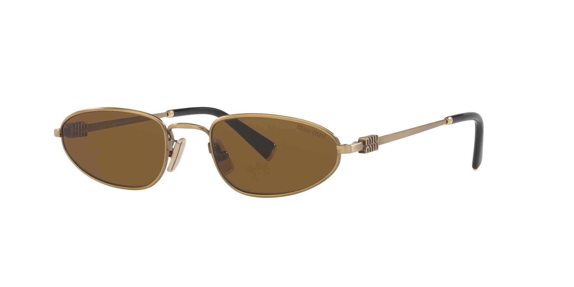 Miu Miu 0MUA52S Sunglass Gold Female Metal Metal Sunglass — view 1