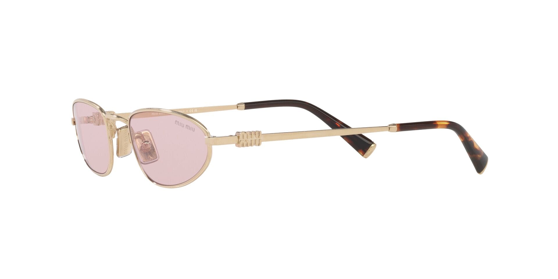 Miu Miu 0MUA52S Sunglass Gold Female Metal Metal Sunglass — Gold frame — view 1