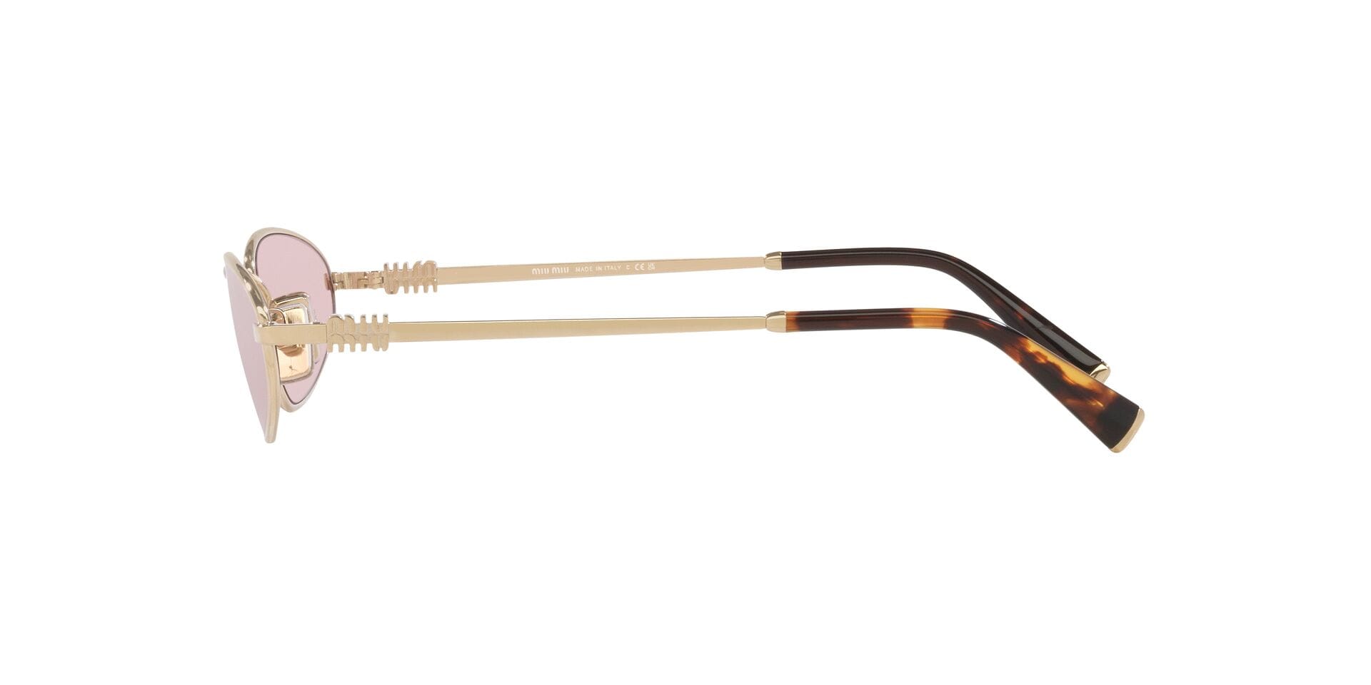 Miu Miu 0MUA52S Sunglass Gold Female Metal Metal Sunglass — Gold frame — view 2