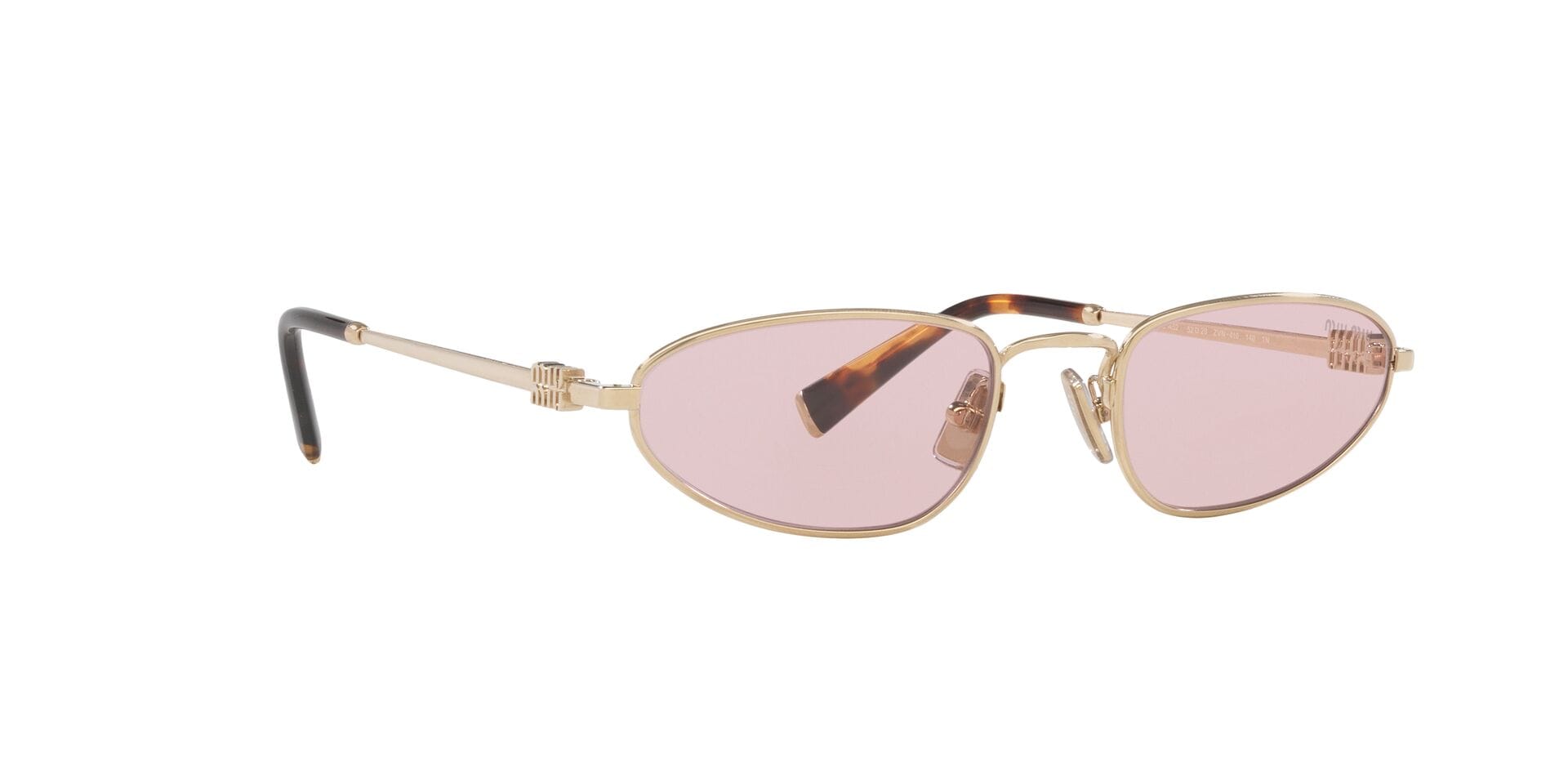 Miu Miu 0MUA52S Sunglass Gold Female Metal Metal Sunglass — Gold frame — view 3