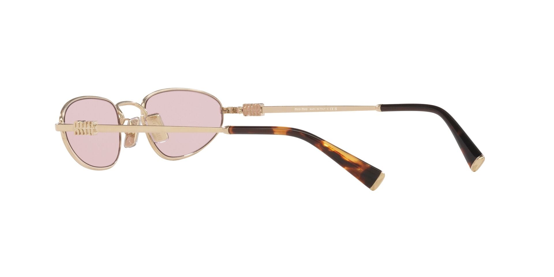 Miu Miu 0MUA52S Sunglass Gold Female Metal Metal Sunglass — Gold frame — view 5