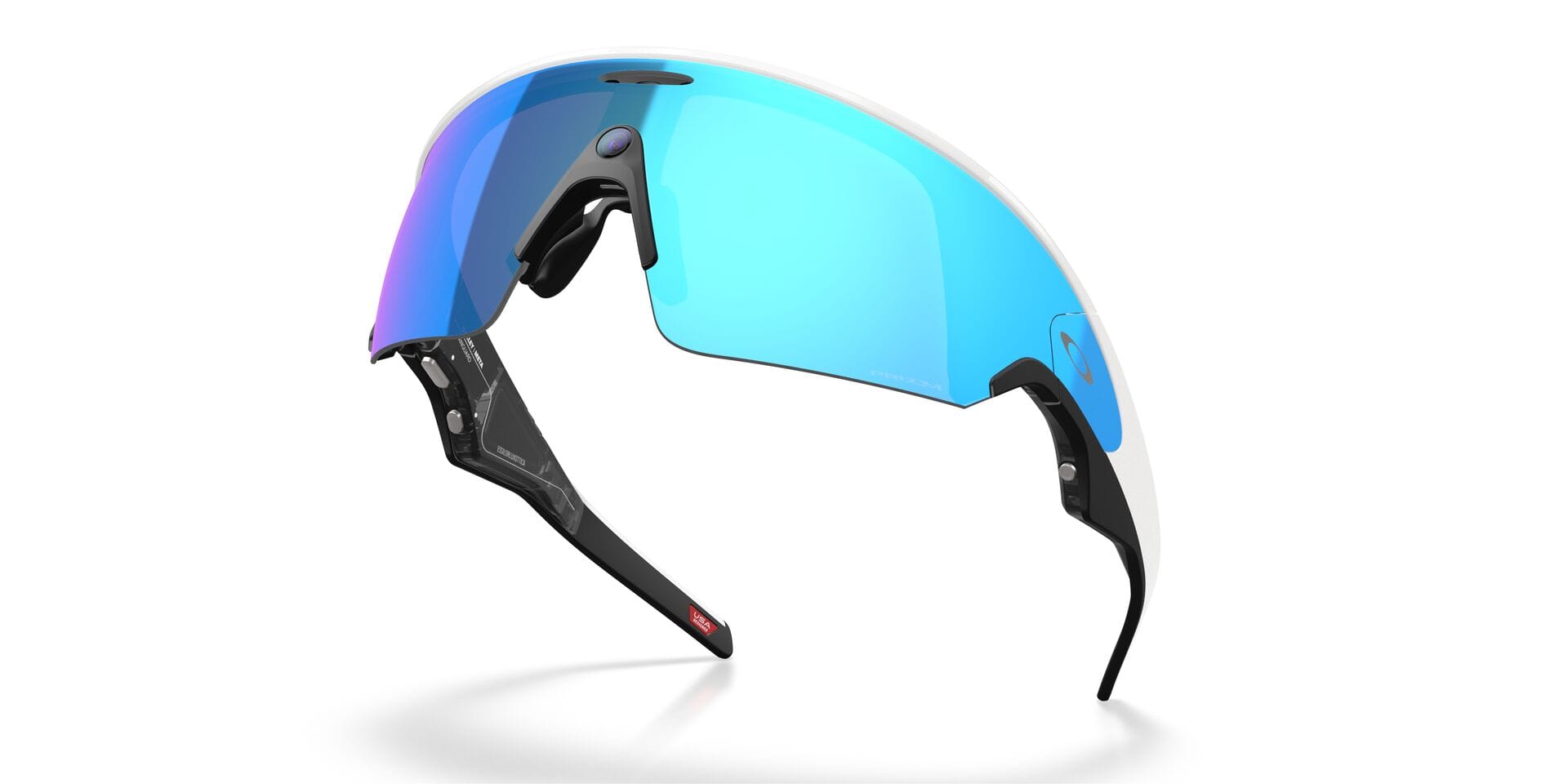 Oakley Meta 0OW8001 Sunglass White Male RimLess Shell Sunglass — White frame — view 3
