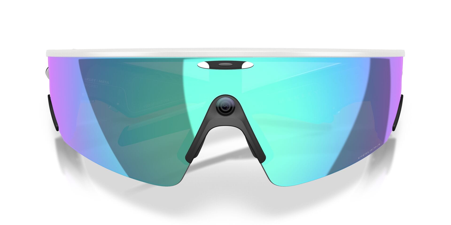 Oakley Meta 0OW8001 Sunglass White Male RimLess Shell Sunglass — White frame