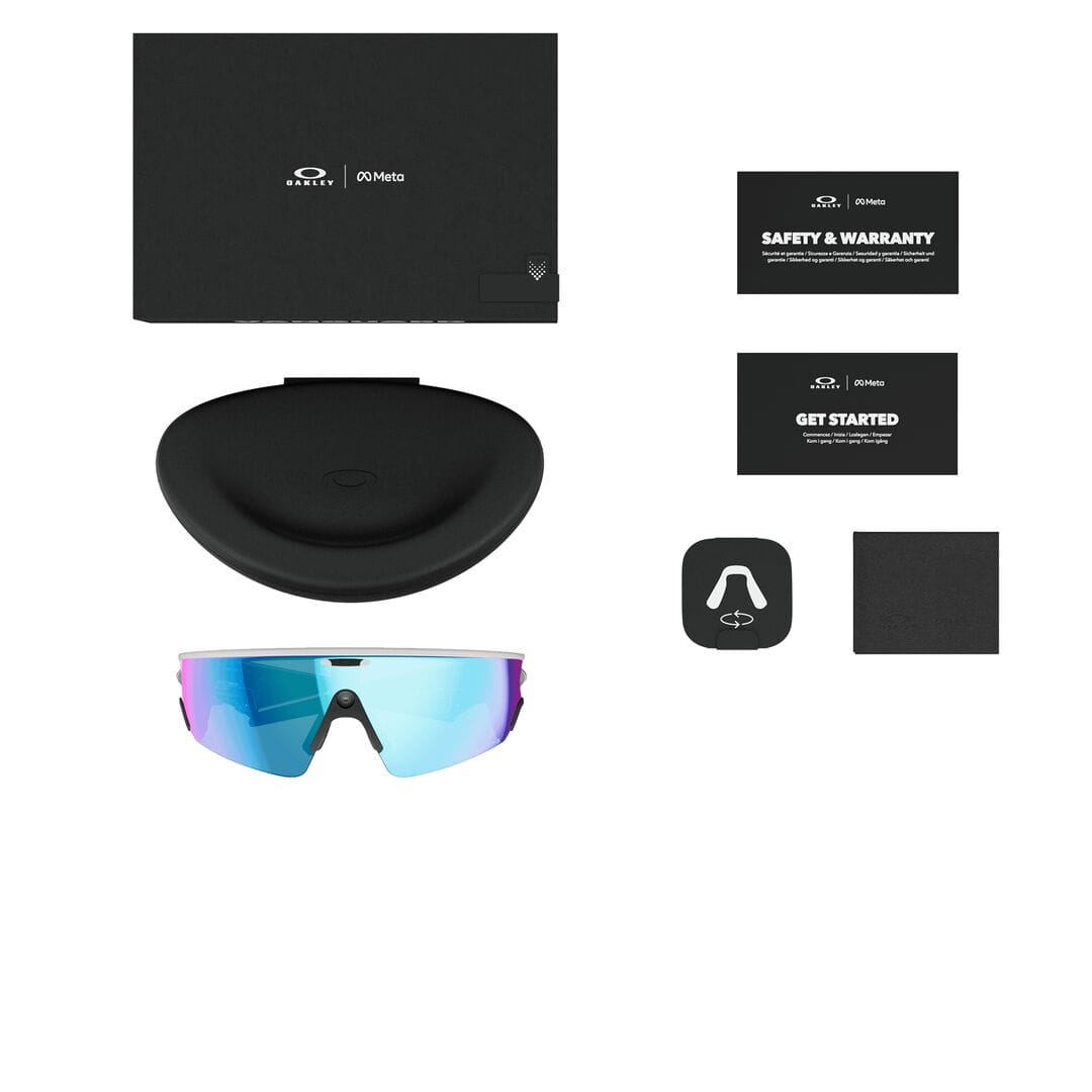 Oakley Meta 0OW8001 Sunglass White Male RimLess Shell Sunglass — White frame — view 9
