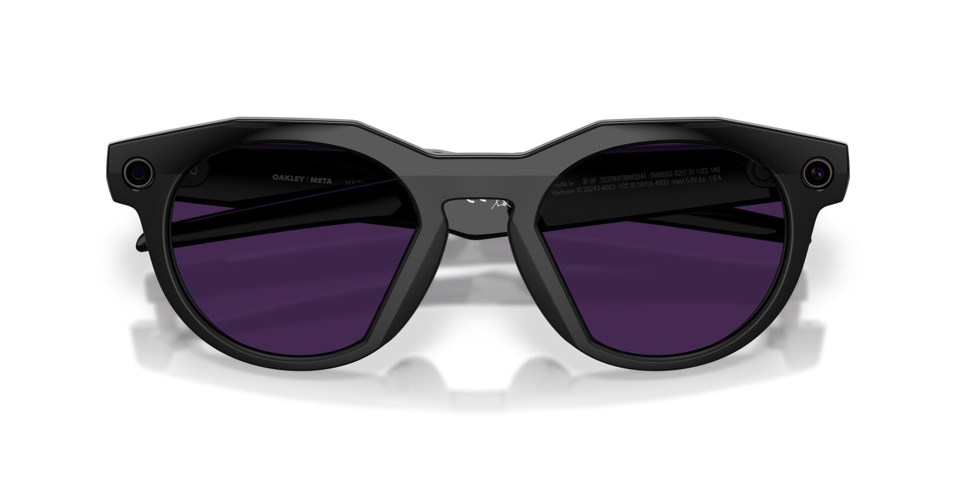 Oakley Meta 0OW8002 Sunglass Black Unisex Full Shell Sunglass — Black frame — view 6