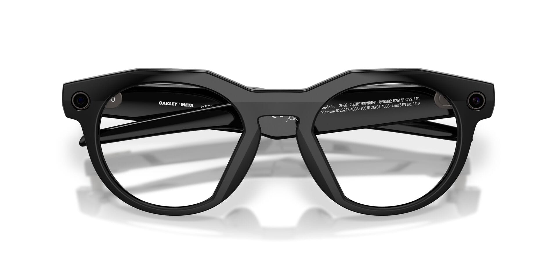 Oakley Meta 0OW8002 Sunglass Black Unisex Full Shell Sunglass — Black frame — view 7