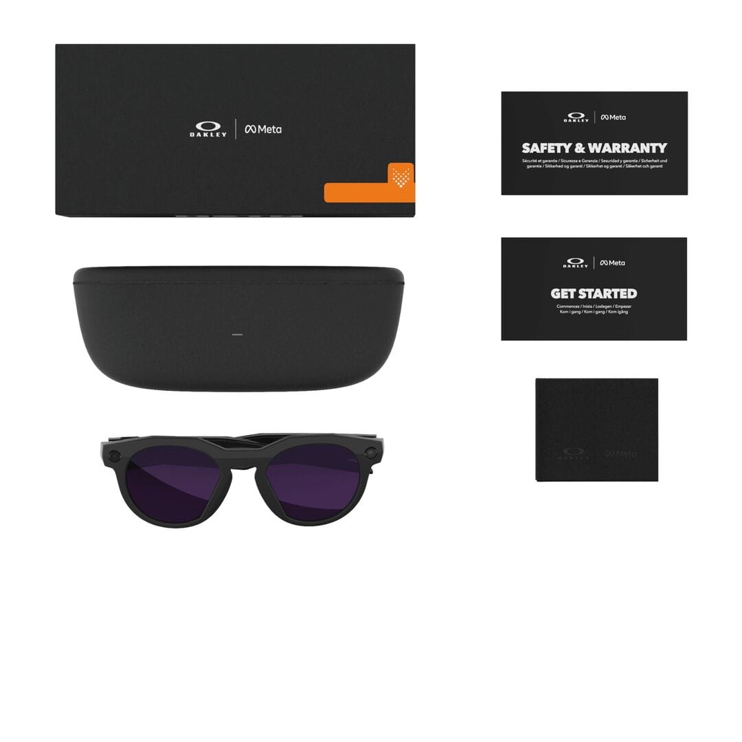 Oakley Meta 0OW8002 Sunglass Black Unisex Full Shell Sunglass — Black frame — view 8
