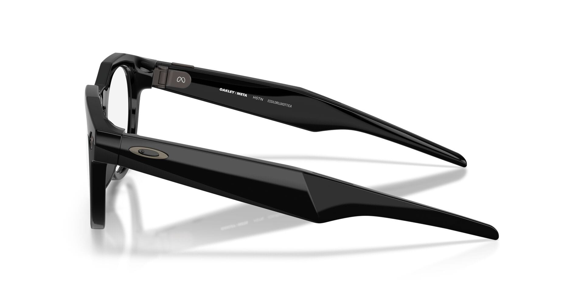 Oakley Meta 0OW8002 Sunglass Black Unisex Full Shell Sunglass — Black frame — view 12