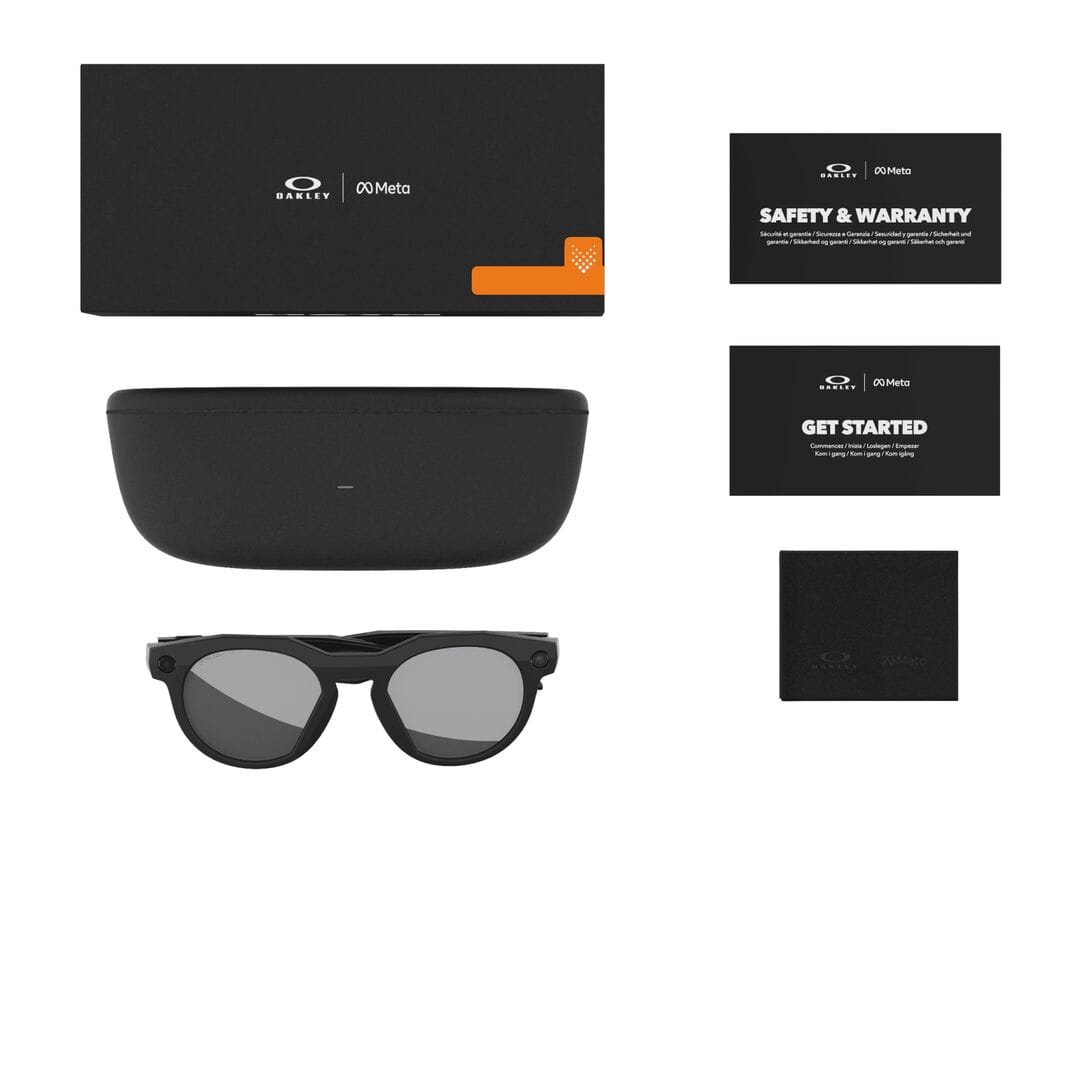 Oakley Meta 0OW8002 Sunglass Black Unisex Full Shell Sunglass — Black frame — view 6