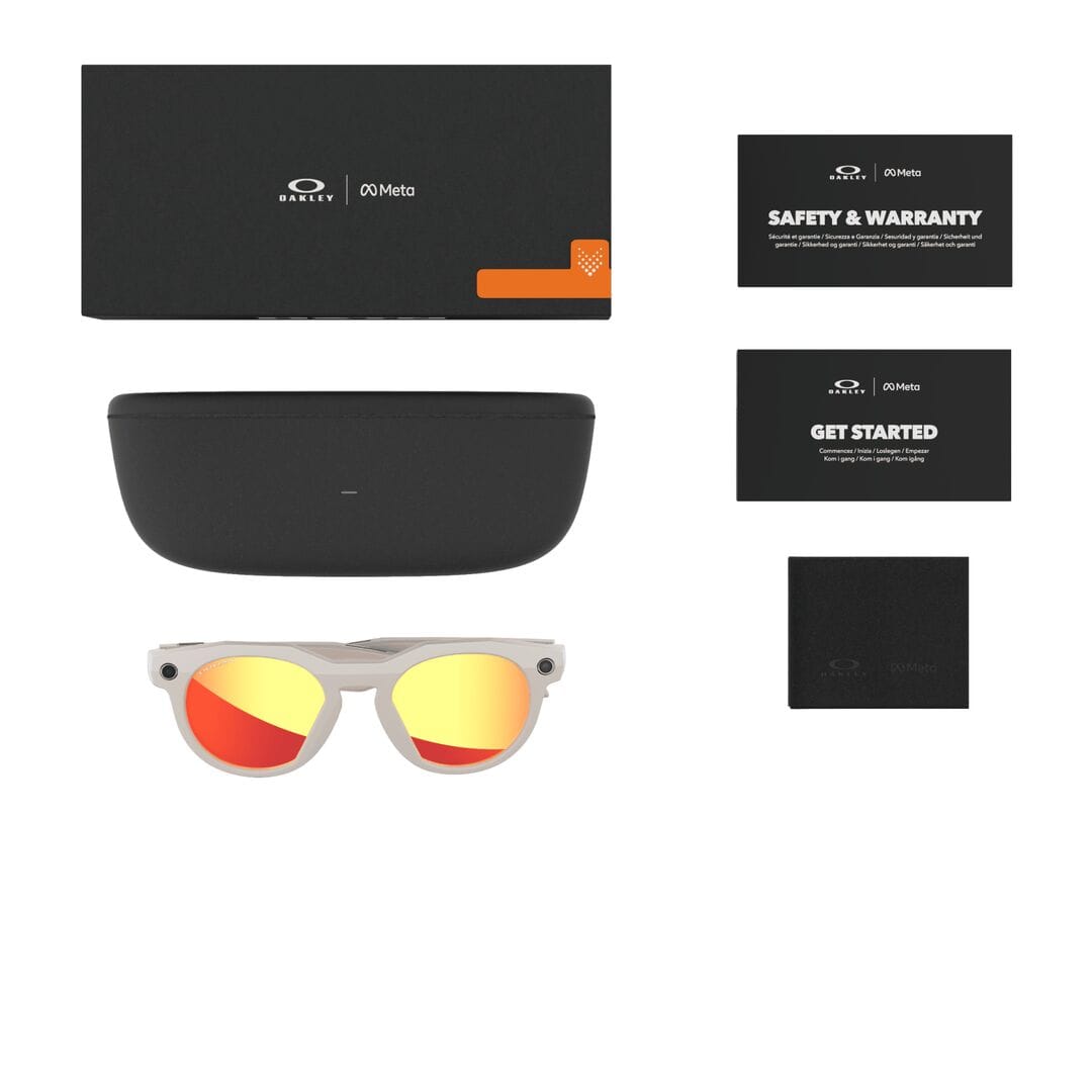 Oakley Meta 0OW8002 Sunglass Grey Unisex Full Shell Sunglass — Grey frame — view 6