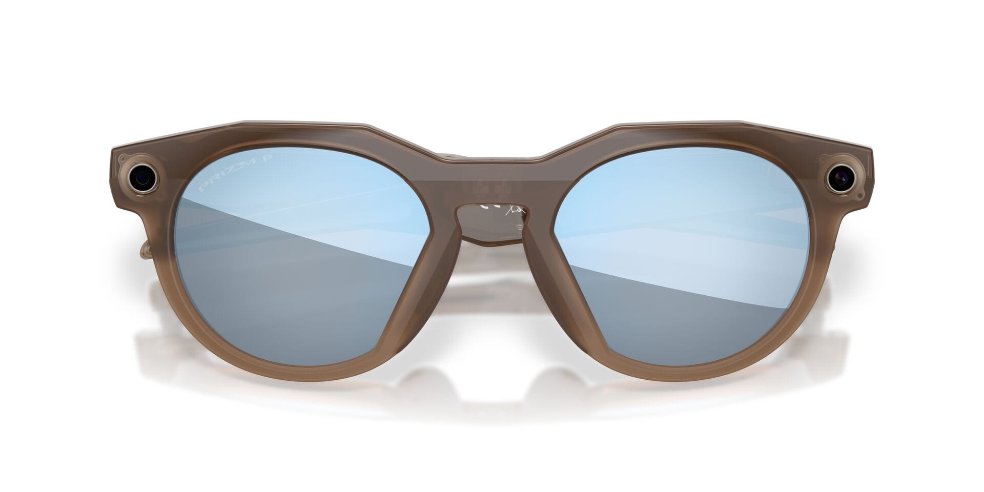 Oakley Meta 0OW8002 Sunglass Brown Unisex Full Shell Sunglass — Brown frame — view 5