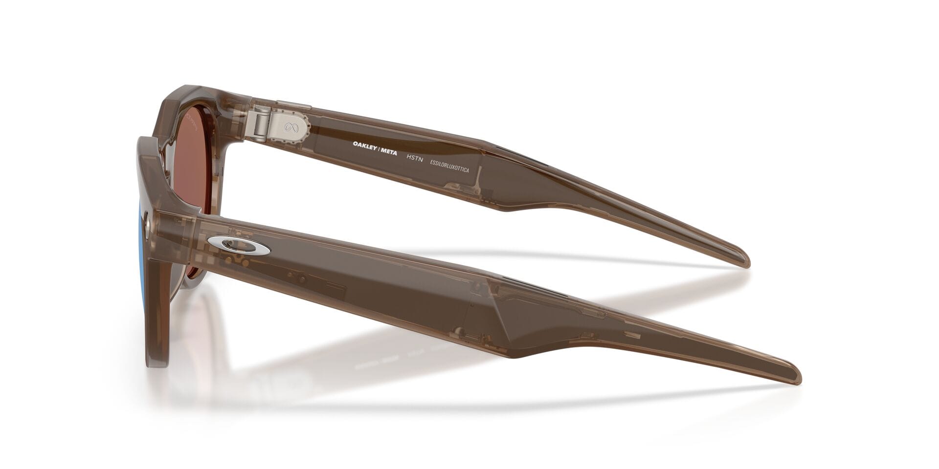 Oakley Meta 0OW8002 Sunglass Brown Unisex Full Shell Sunglass — Brown frame — view 7