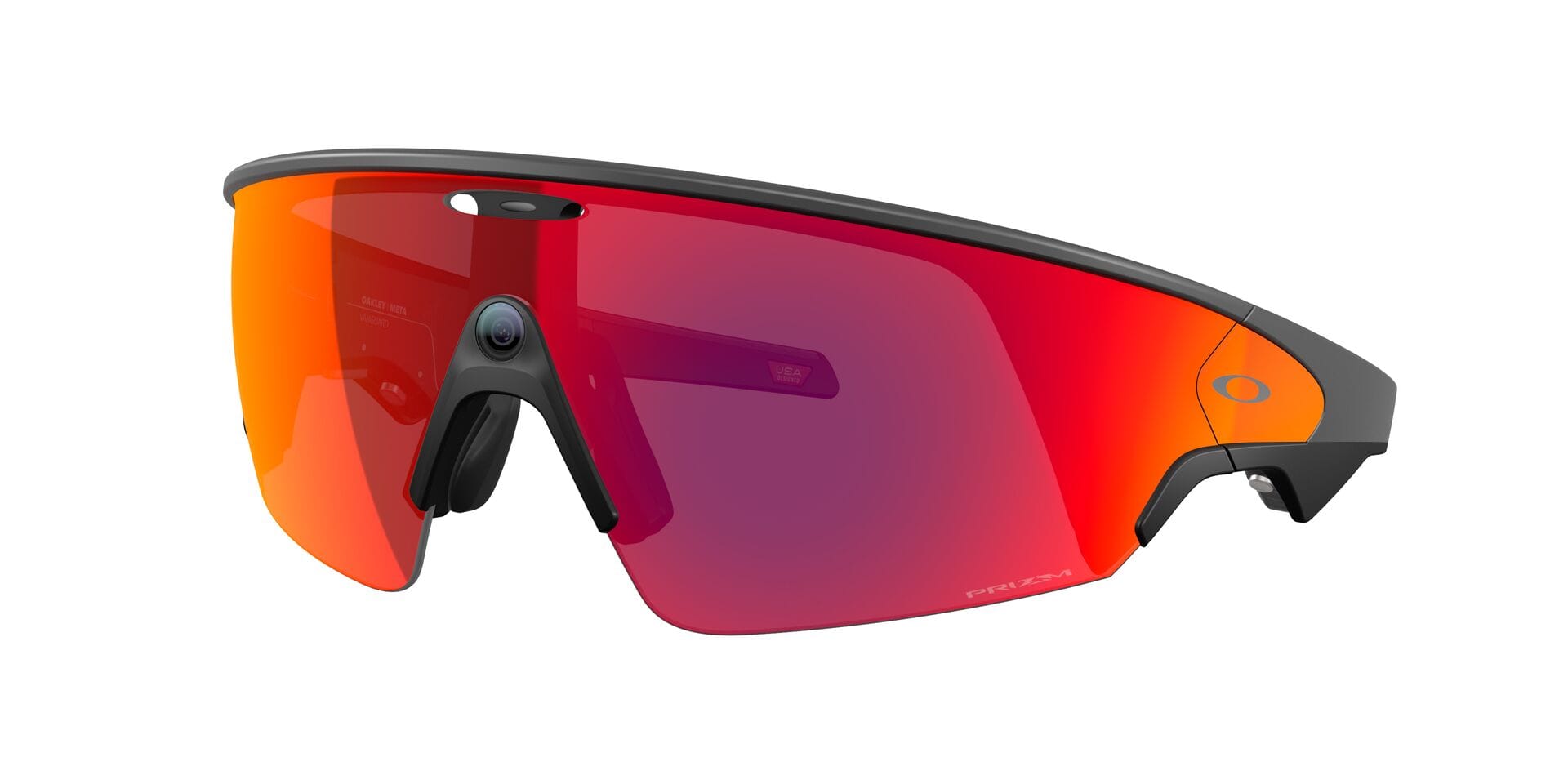 Oakley Meta 0OW8001 Sunglass Black Male RimLess Shell Sunglass — Black frame — view 1
