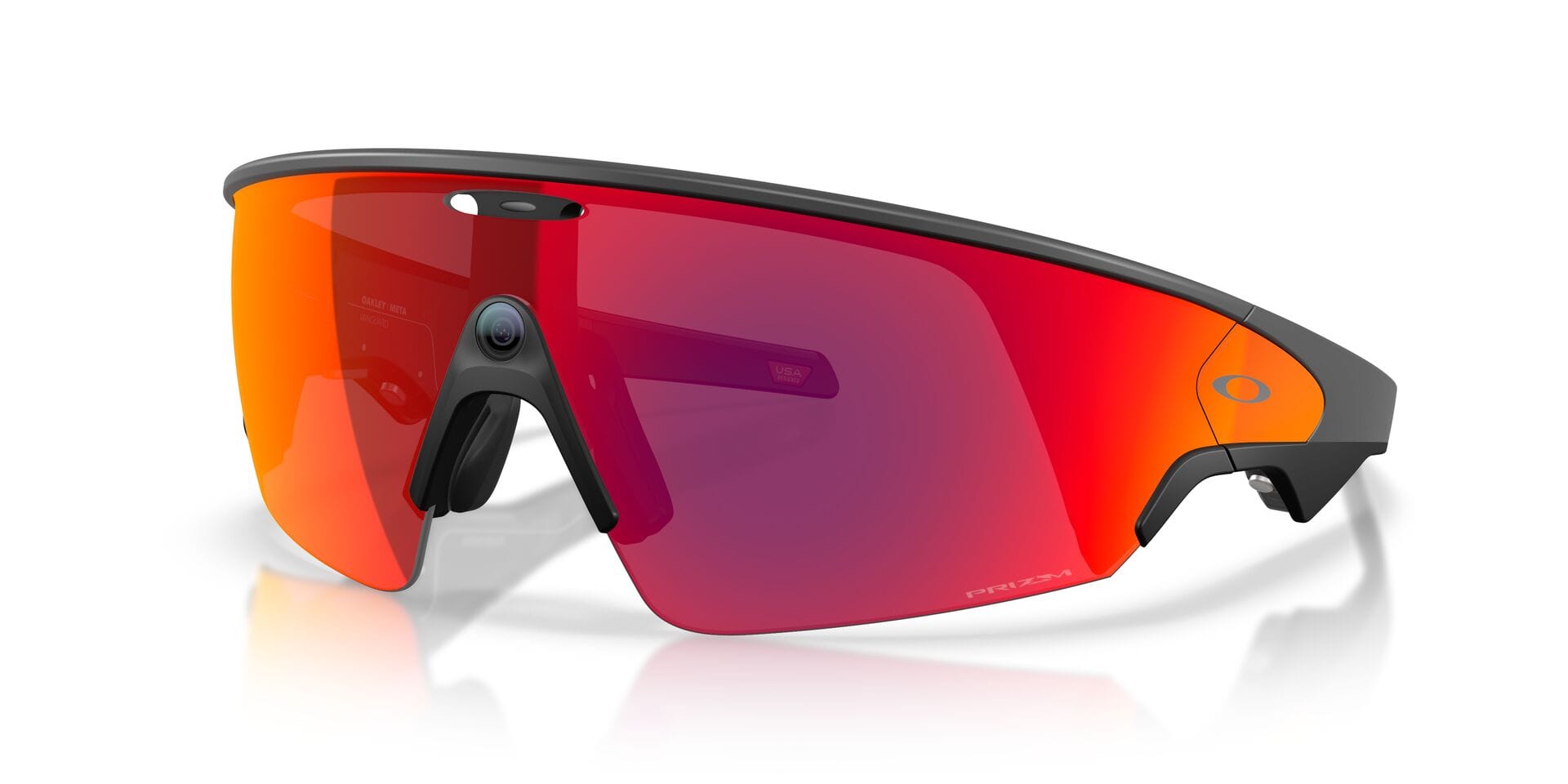 Oakley Meta 0OW8001 Sunglass Black Male RimLess Shell Sunglass — Black frame — view 8