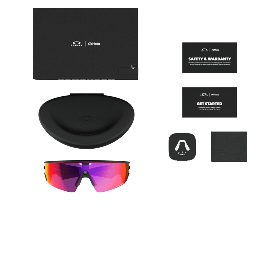 Oakley Meta 0OW8001 Sunglass Black Male RimLess Shell Sunglass — Black frame — view 9