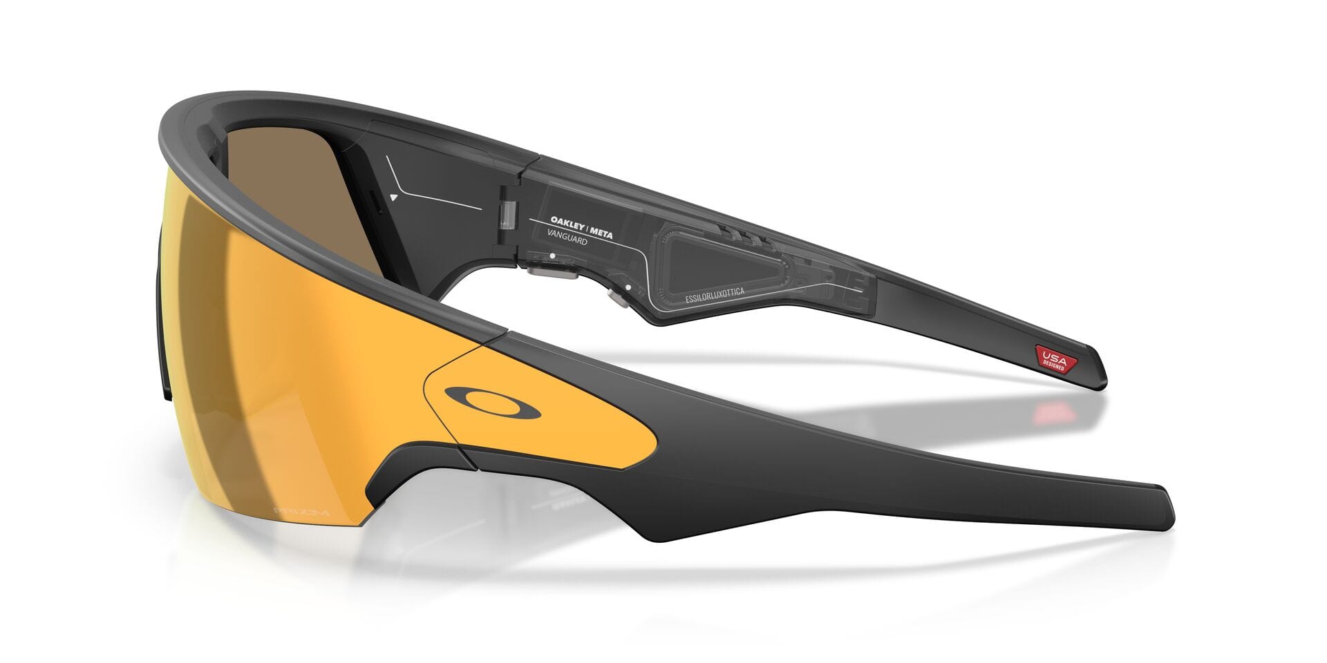 Oakley Meta 0OW8001 Sunglass Black Male RimLess Shell Sunglass — Black frame — view 5
