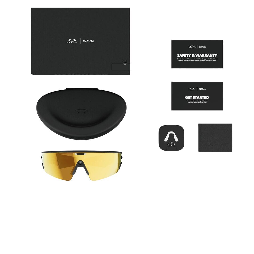 Oakley Meta 0OW8001 Sunglass Black Male RimLess Shell Sunglass — Black frame — view 9
