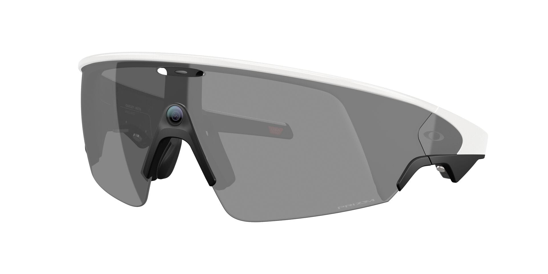 Oakley Meta 0OW8001 Sunglass White Male RimLess Shell Sunglass — White frame — view 1