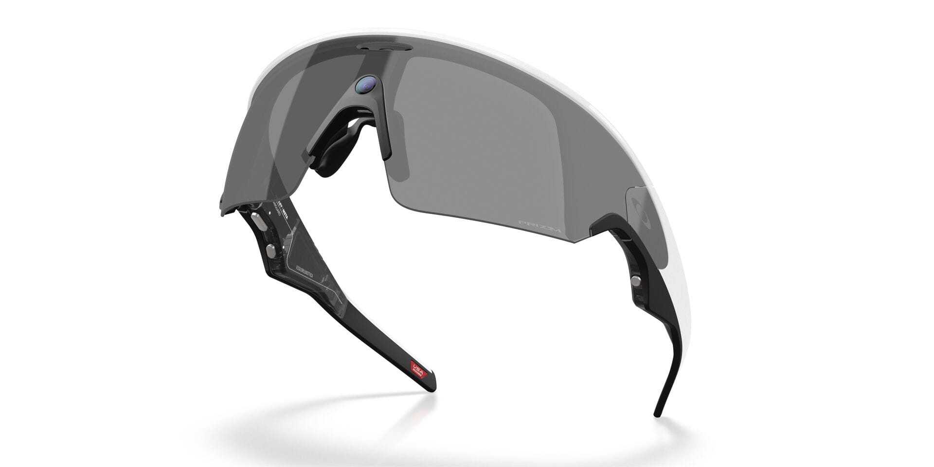 Oakley Meta 0OW8001 Sunglass White Male RimLess Shell Sunglass — White frame — view 3