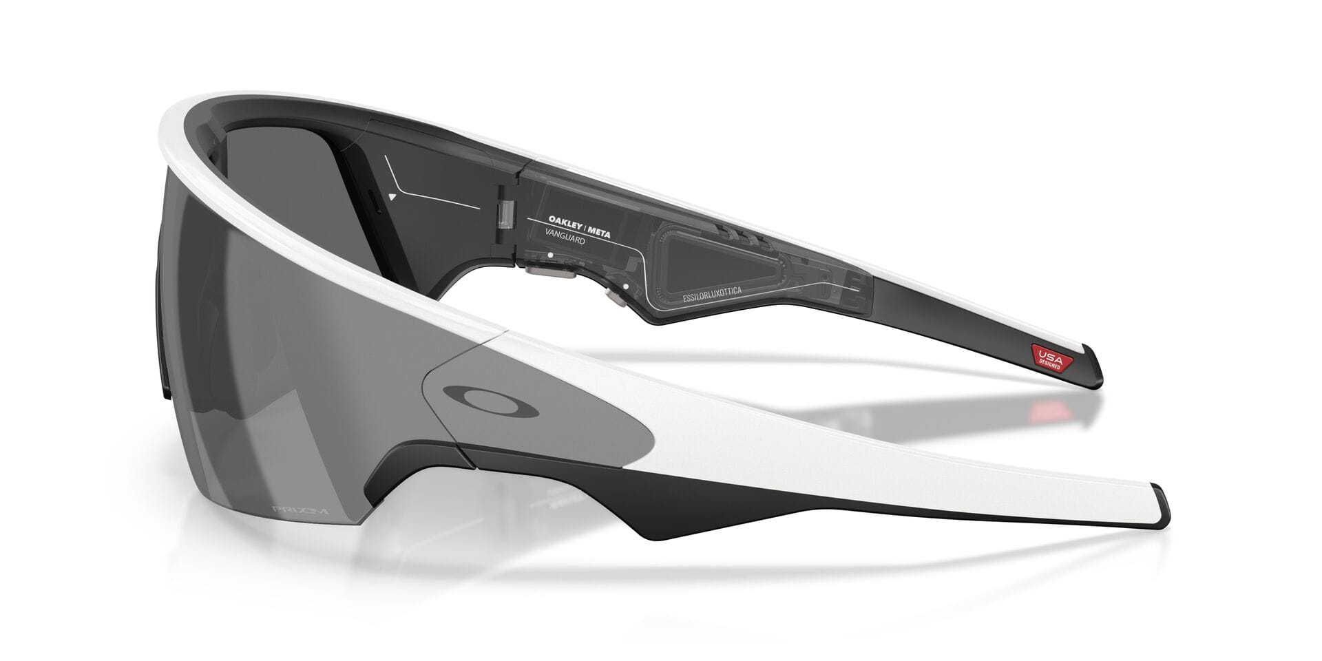 Oakley Meta 0OW8001 Sunglass White Male RimLess Shell Sunglass — White frame — view 5