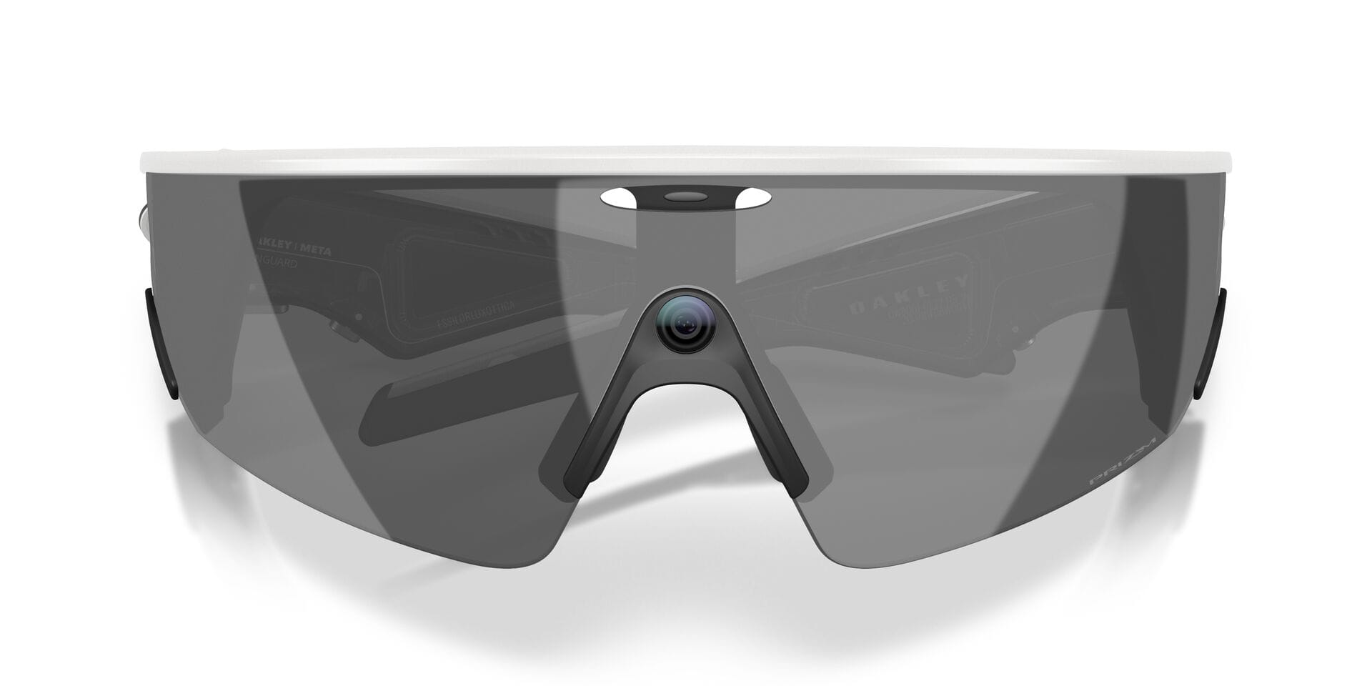 Oakley Meta 0OW8001 Sunglass White Male RimLess Shell Sunglass — White frame