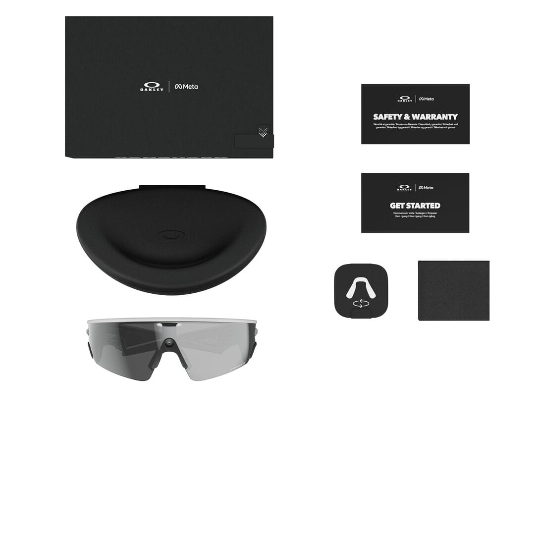 Oakley Meta 0OW8001 Sunglass White Male RimLess Shell Sunglass — White frame — view 9