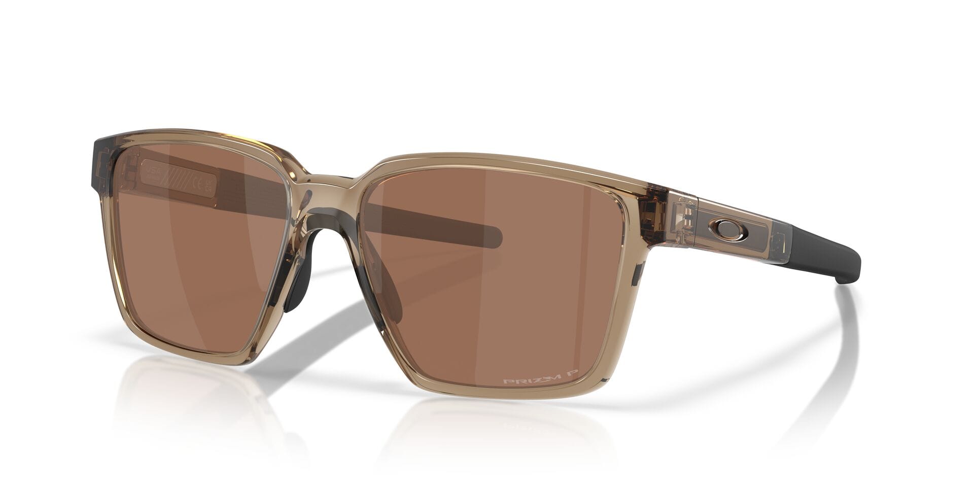 Oakley 0OO9430 Sunglass Transparent Brown Male Full Shell — Matt Black frame