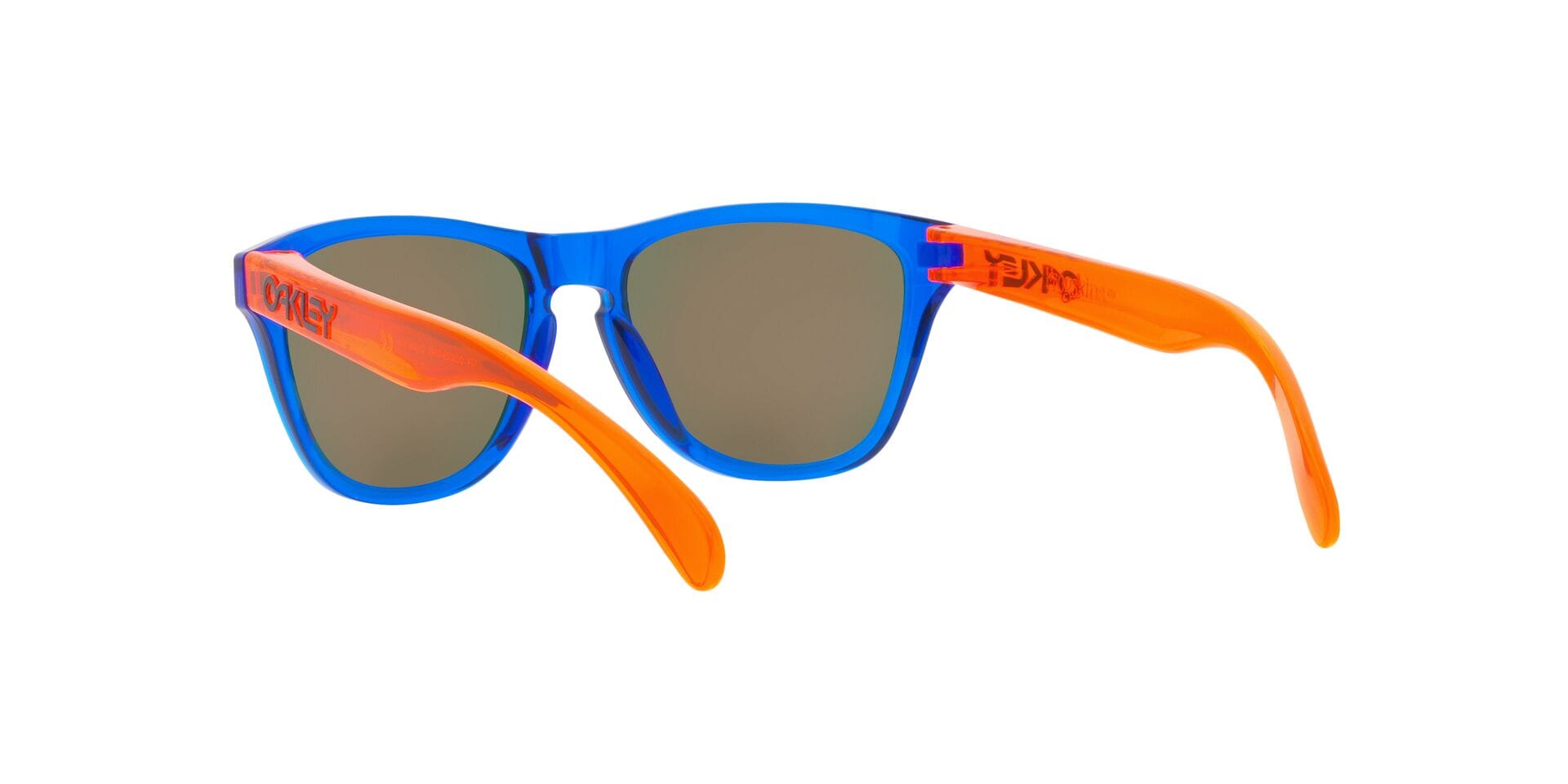 Oakley Youth 0OJ9009 Sunglass Transparent Blue Unisex Full S Sunglass — Transparent Blue frame — view 2