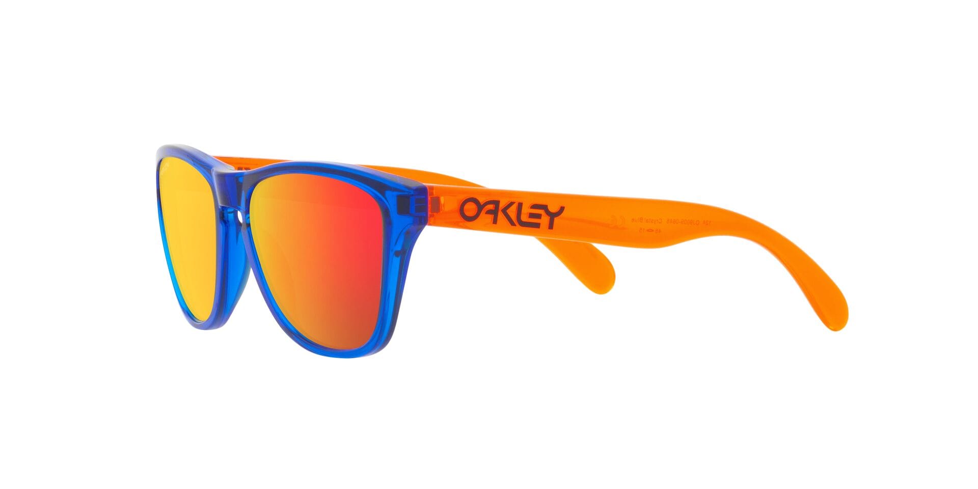 Oakley Youth 0OJ9009 Sunglass Transparent Blue Unisex Full S Sunglass — Transparent Blue frame — view 3