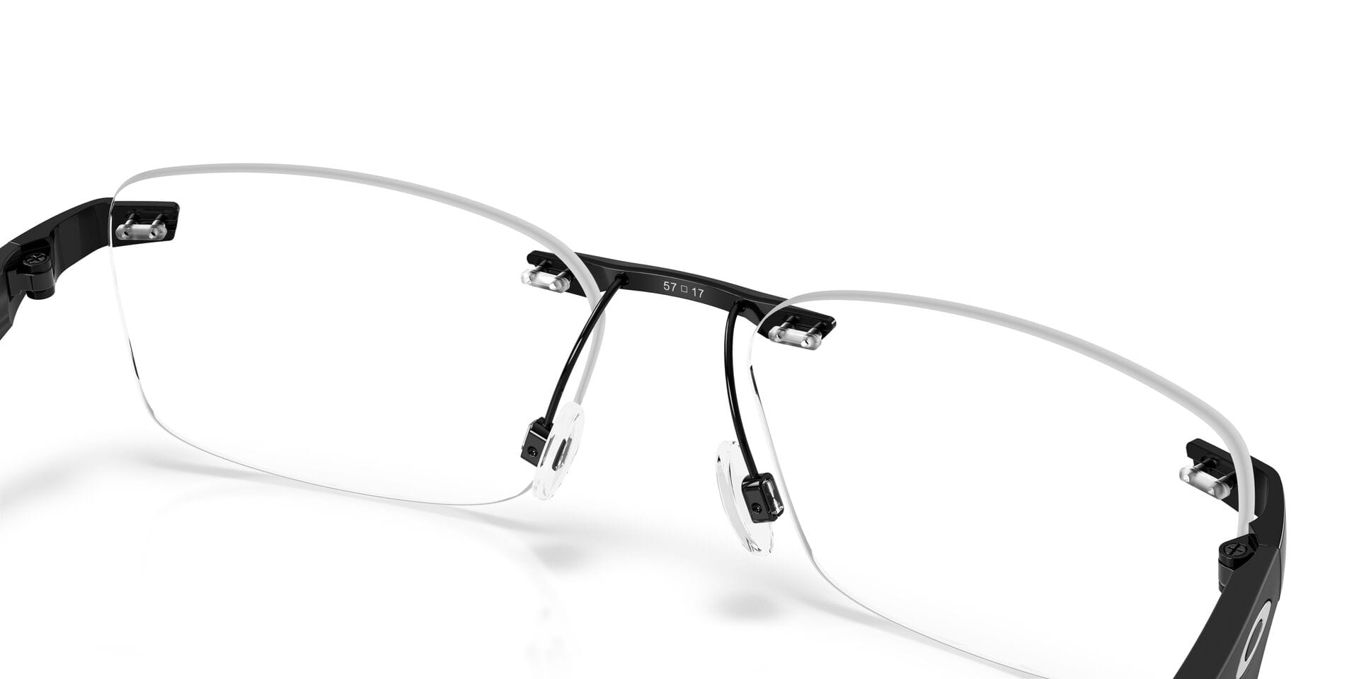 Oakley 0OX3126 Frame Matt Black Unisex RimLess Metal Frame — Matt Black frame — view 5