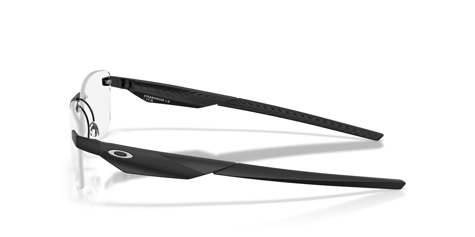 Oakley 0OX3126 Frame Matt Black Unisex RimLess Metal Frame — Matt Black frame — view 7