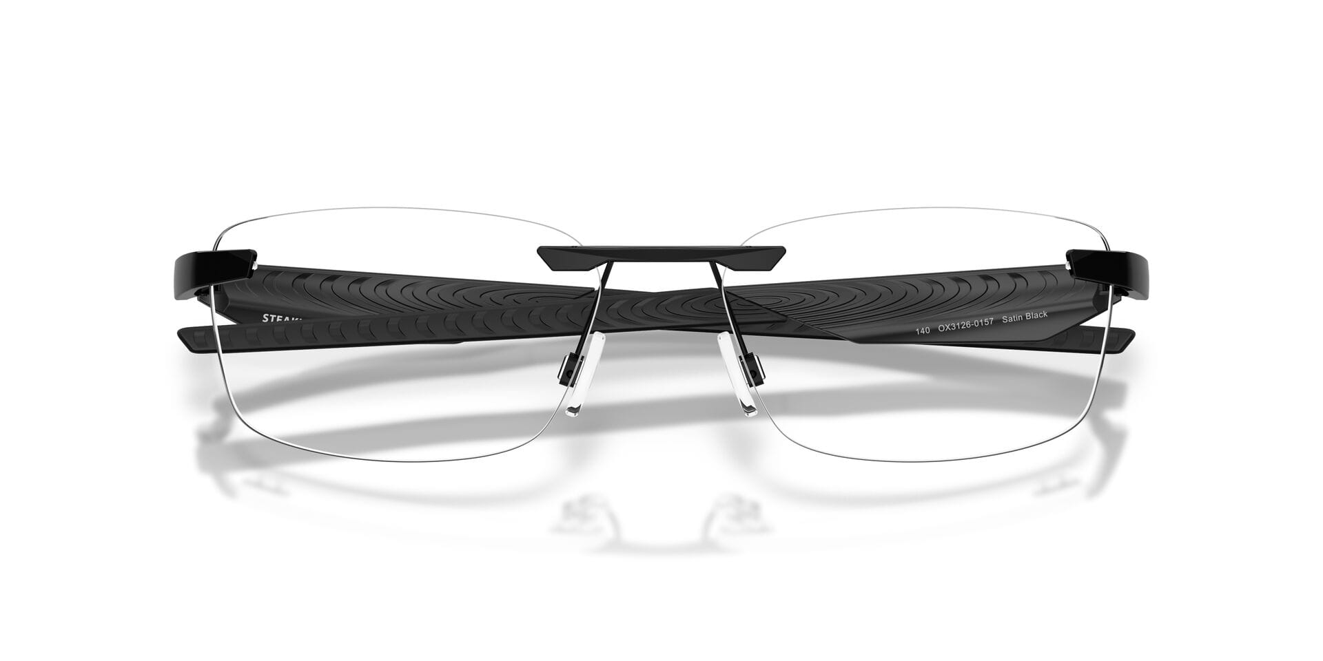 Oakley 0OX3126 Frame Matt Black Unisex RimLess Metal Frame — Matt Black frame — view 9