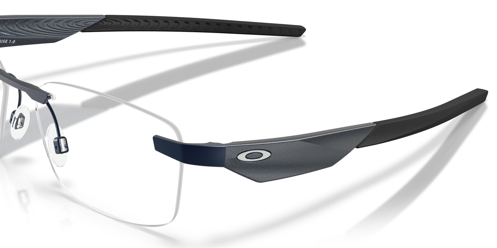 Oakley 0OX3126 Frame Blue Unisex RimLess Metal Frame — Blue frame — view 2