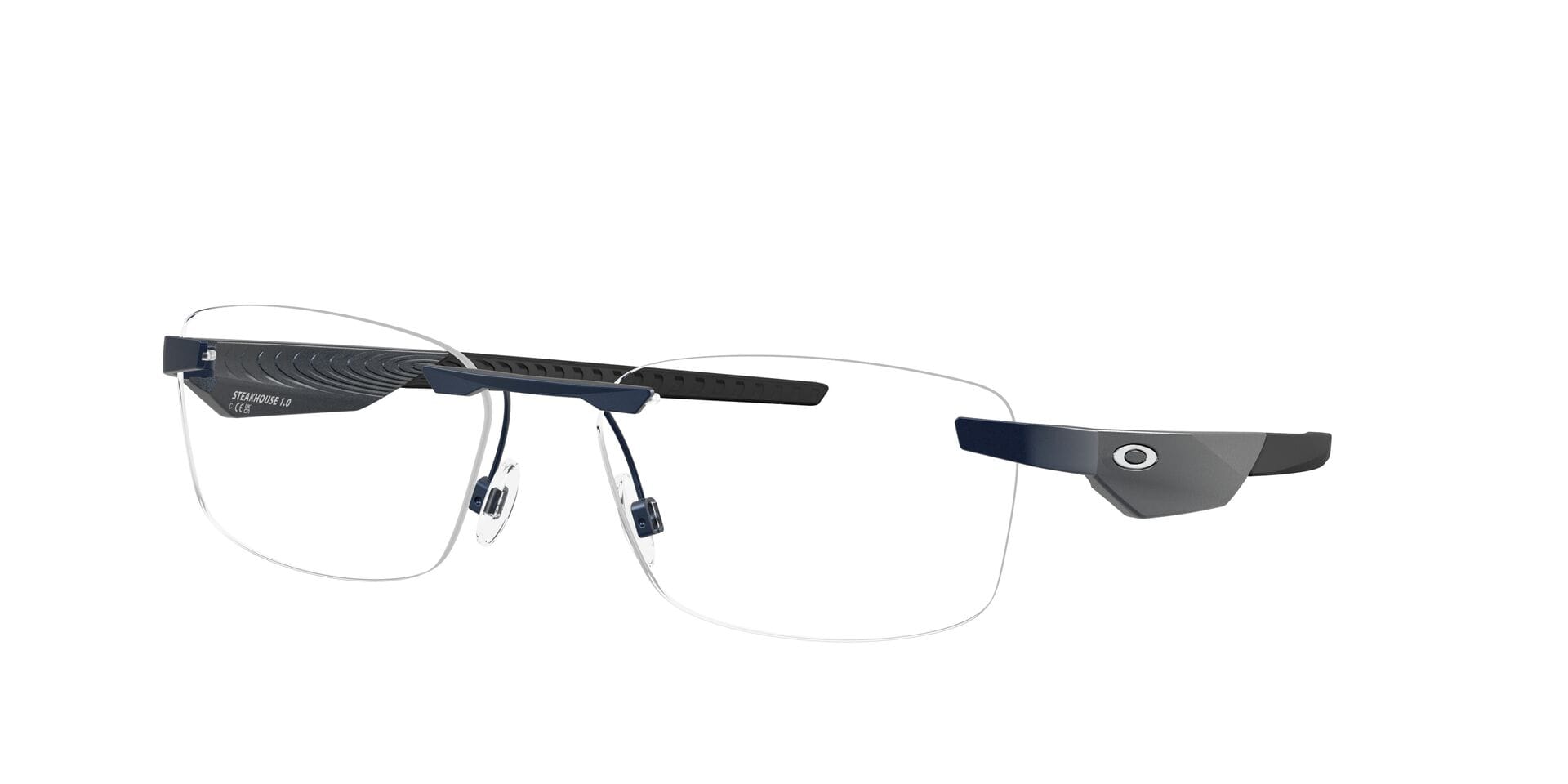 Oakley 0OX3126 Frame Blue Unisex RimLess Metal Frame — Blue frame — view 3