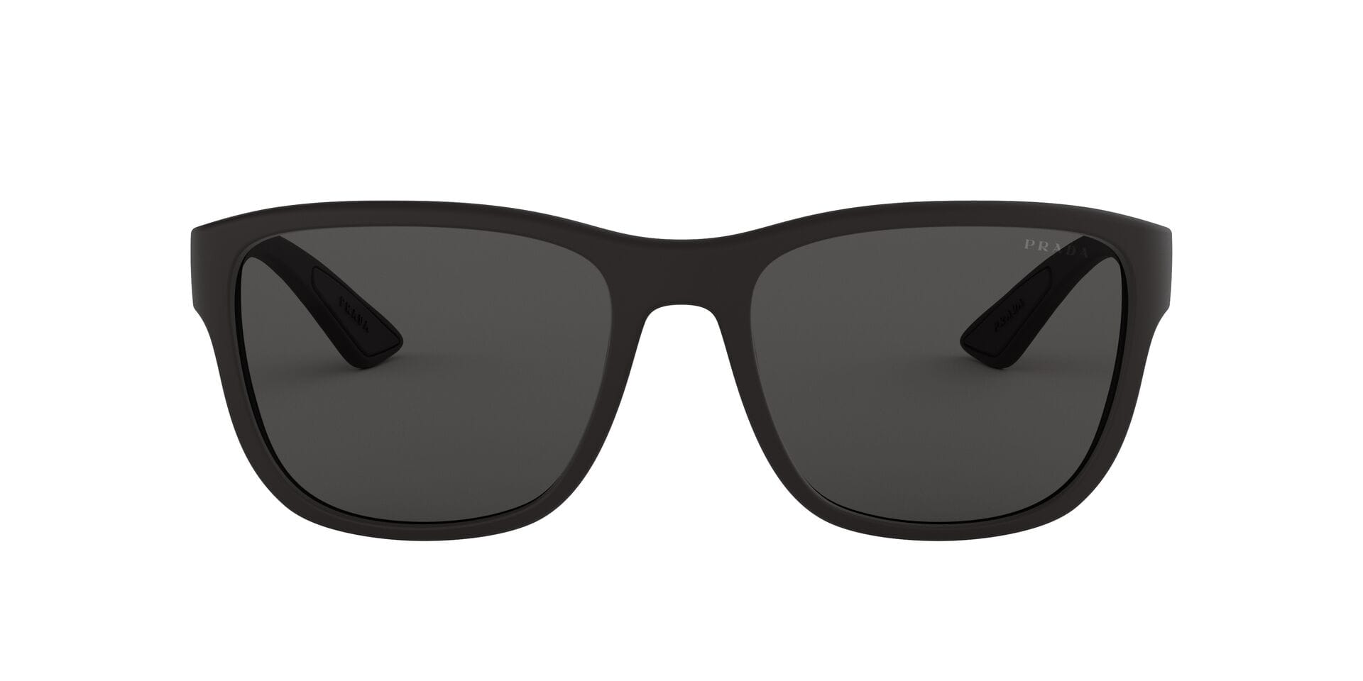 Prada 0PS 01US Sunglass Black Male Full Shell Sunglass — Black frame — view 3