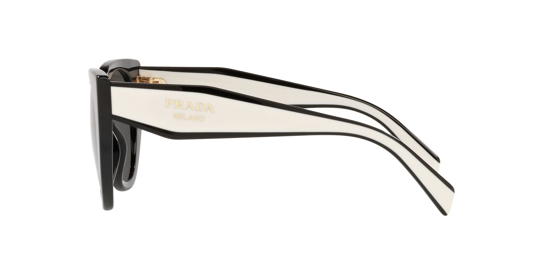Prada 0PR 14WS Sunglass Black Female Full Shell Sunglass — Black frame — view 3