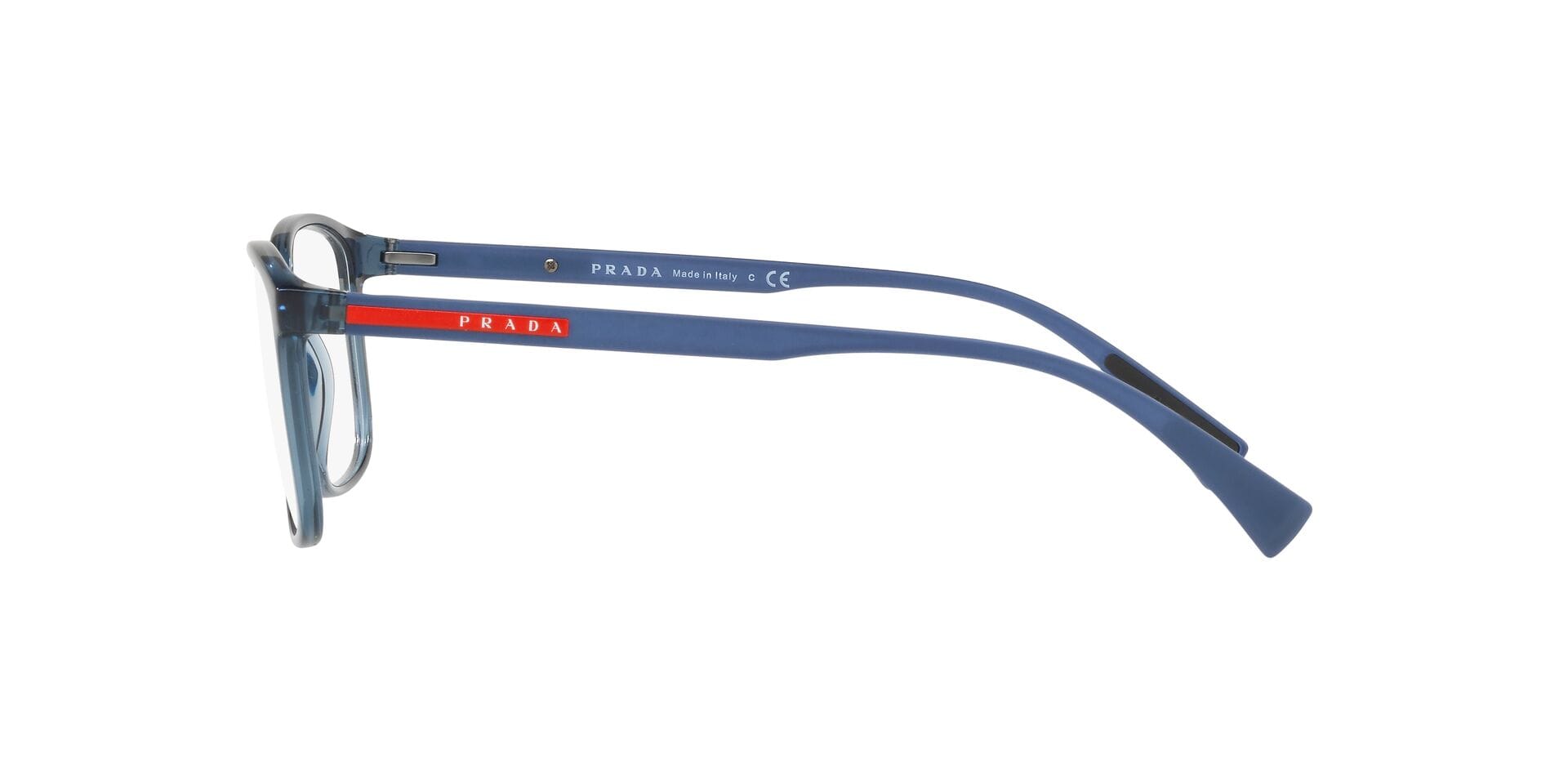 Prada 0PS 04IV Frame Transparent Blue Male Full Shell Frame — Transparent Blue frame — view 3