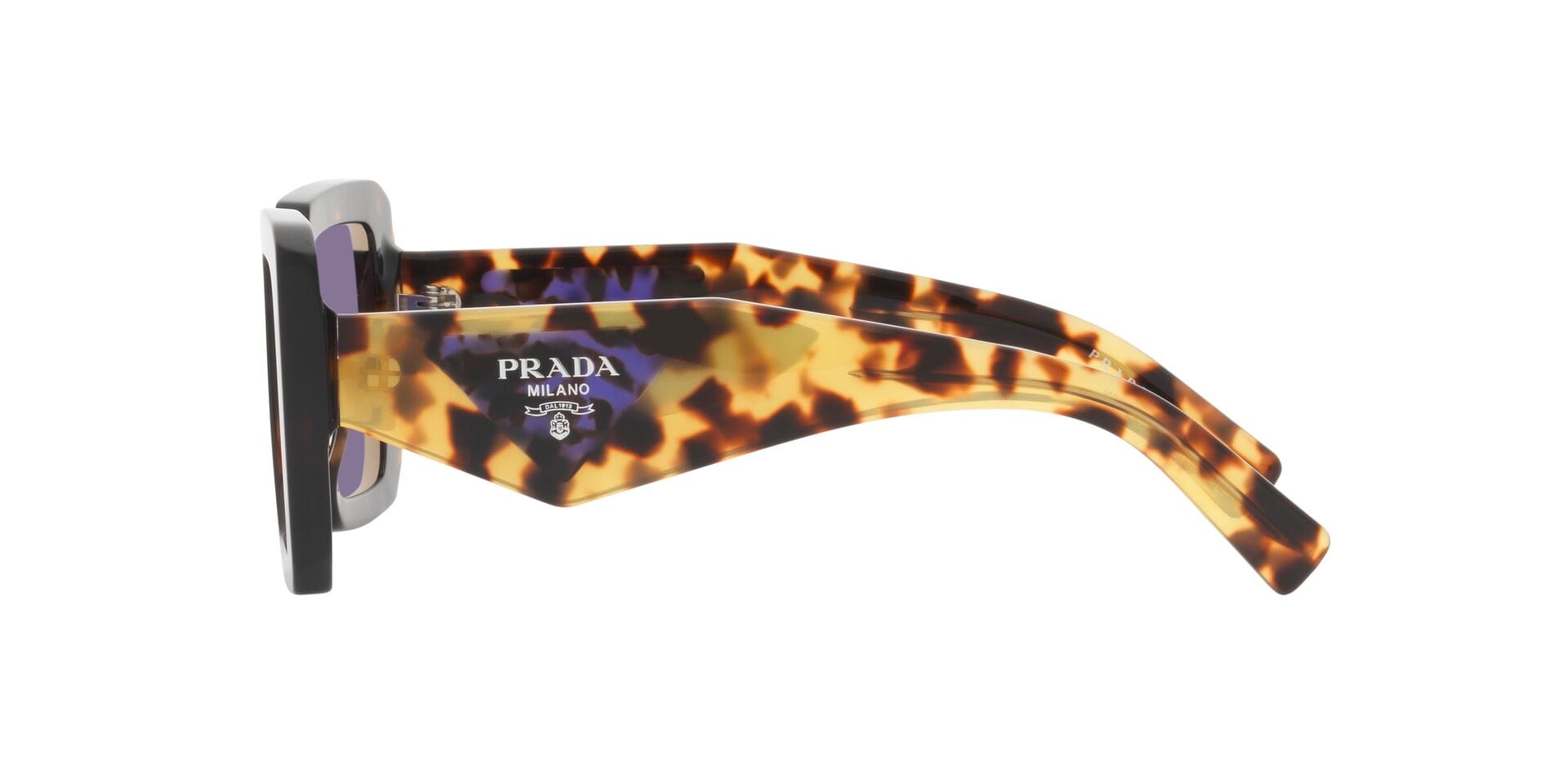 Prada 0PR 23YS Sunglass Tortoise Female Full Shell Sunglass — Tortoise frame — view 3