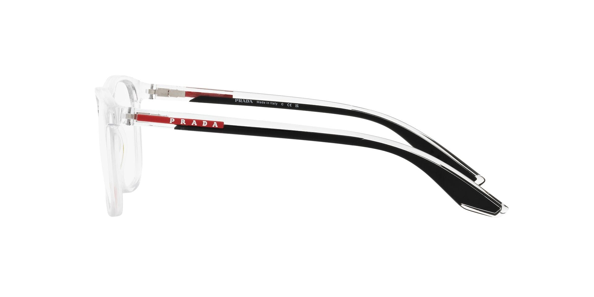 Prada 0PS 05PV Frame Transparent Male Full Shell Frame — Transparent frame — view 3