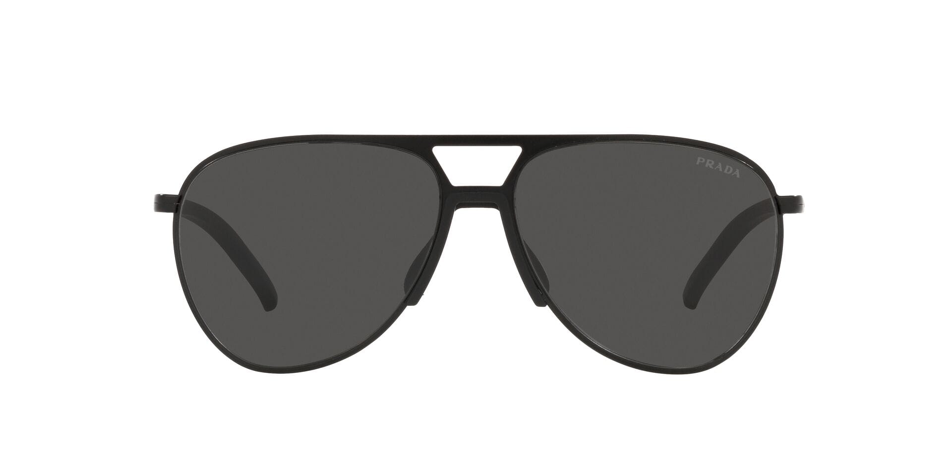 Prada 0PS 51XS Sunglass Matt Black Male Full Metal with Shel Sunglass — Matt Black frame — view 2