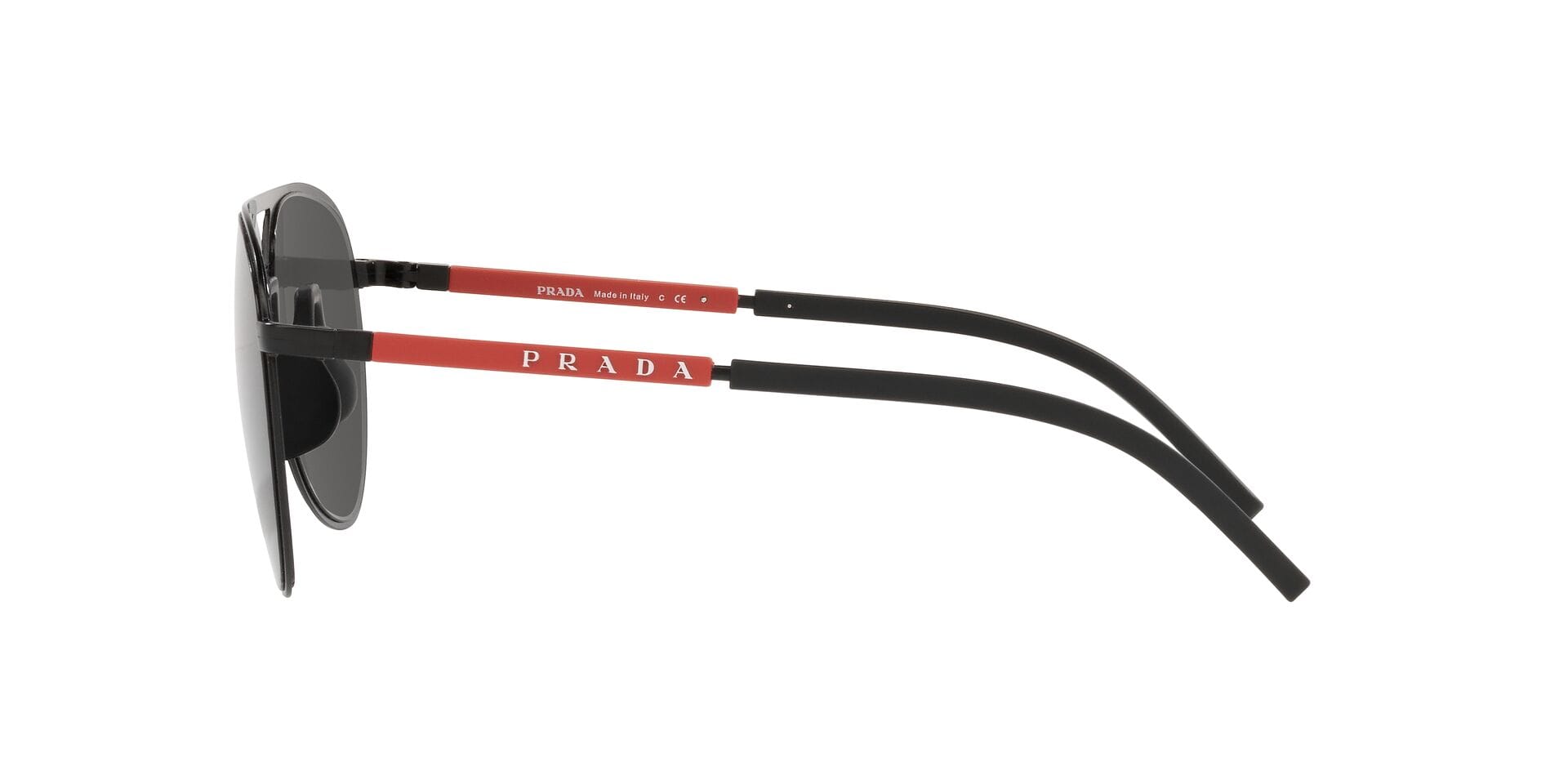 Prada 0PS 51XS Sunglass Matt Black Male Full Metal with Shel Sunglass — Matt Black frame — view 3