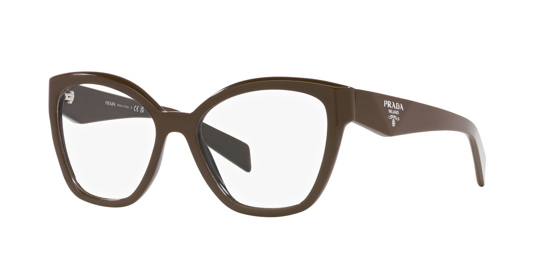 Prada 0PR 20ZV Frame Brown Female Full Shell — Brown frame