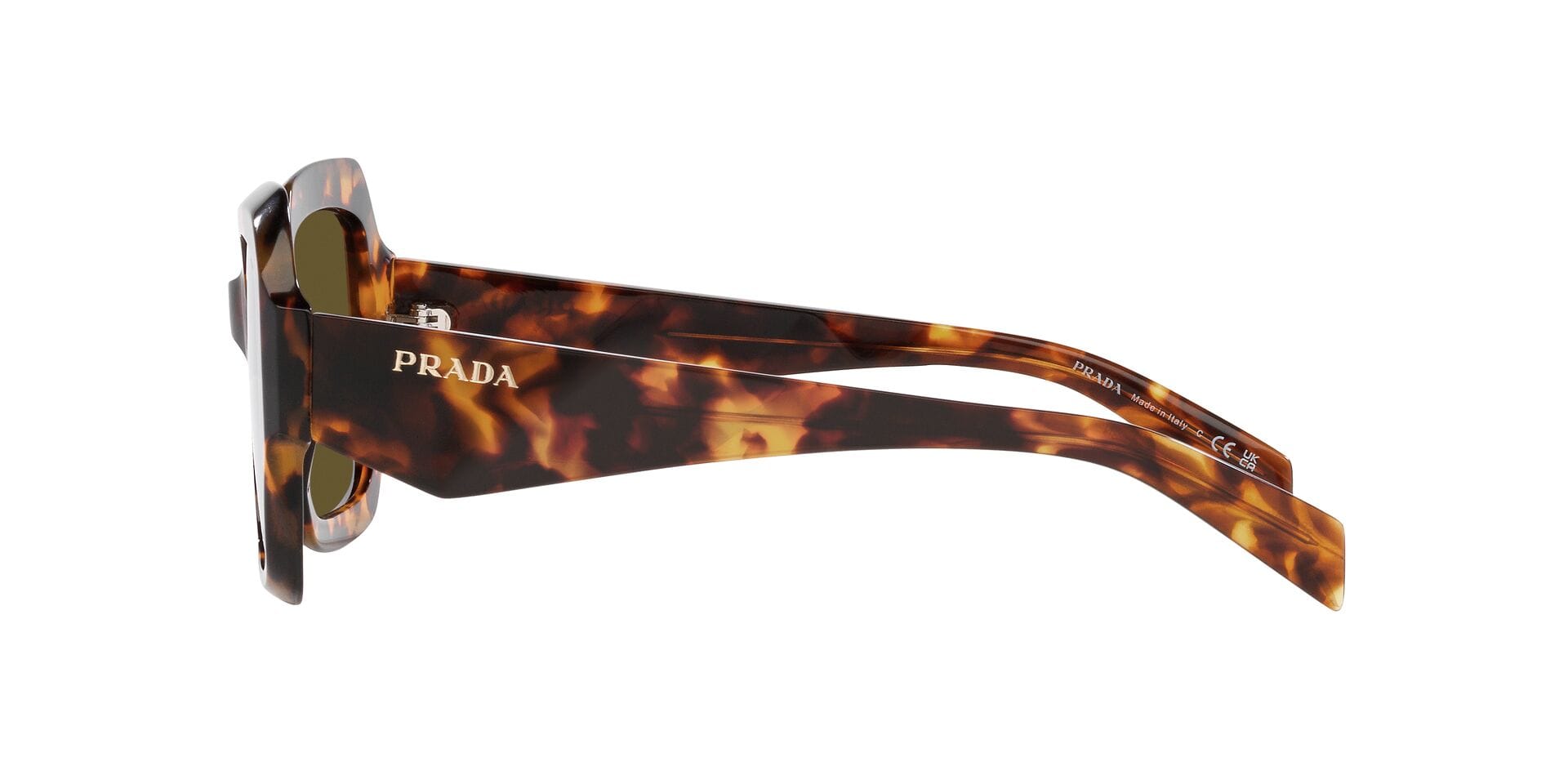 Prada 0PR 28ZS Sunglass Havana Female Full Shell Sunglass — Havana frame — view 3