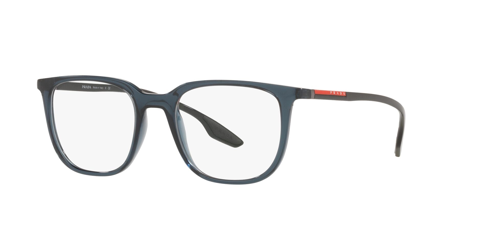 Prada 0PS01OV Frame Transparent Blue Male Full Shell — Transparent Blue frame